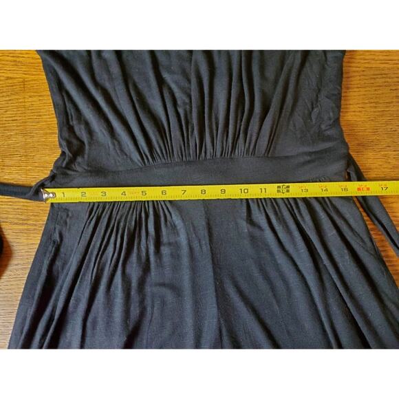 Tommy Bahama Women Jumpsuit Small Wide Leg Tie‎ Waist Black Stretch - Picture 8 of 11